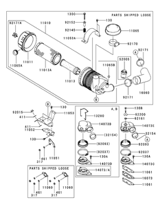 Part Location Diagram of KM-11051-2088 MTD Bracket
